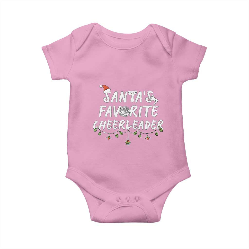 Santa Favorite Cheerleader Baby Onesie Christmas Cheerleading Gift - Wonder Print Shop