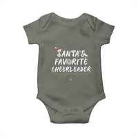 Santa Favorite Cheerleader Baby Onesie Christmas Cheerleading Gift - Wonder Print Shop