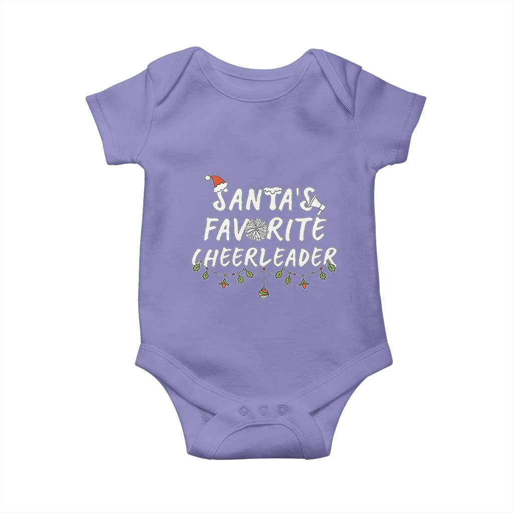 Santa Favorite Cheerleader Baby Onesie Christmas Cheerleading Gift - Wonder Print Shop