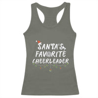 Santa Favorite Cheerleader Racerback Tank Top Christmas Cheerleading Gift - Wonder Print Shop