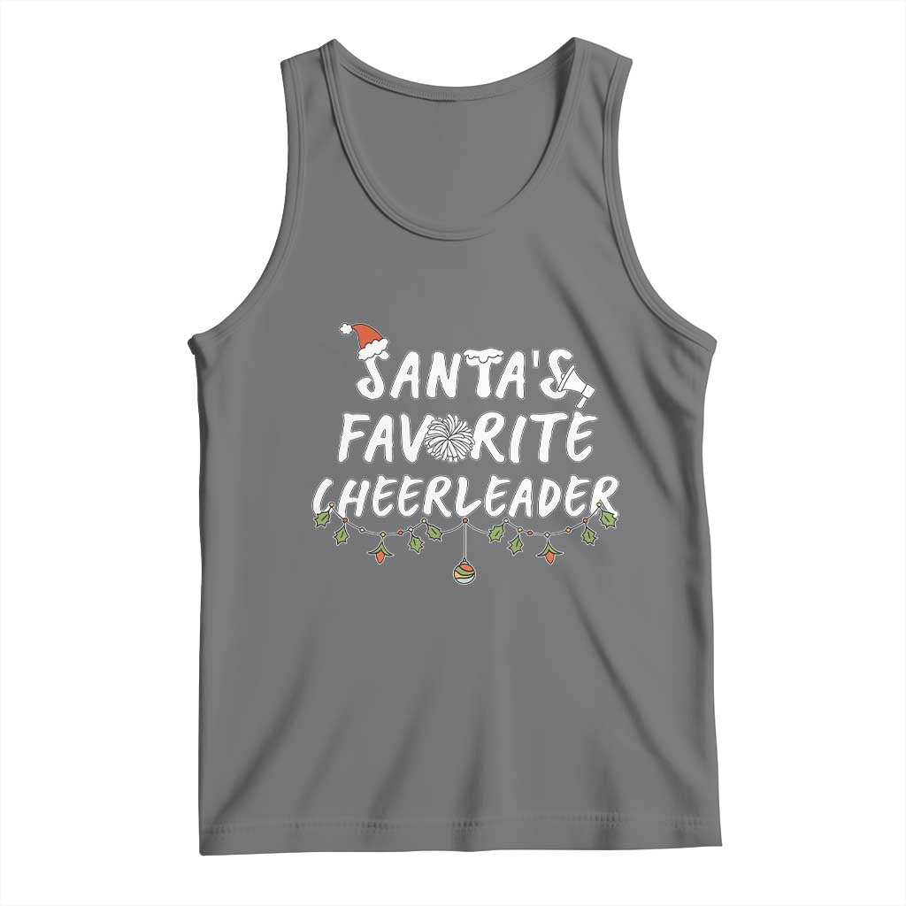 Santa Favorite Cheerleader Tank Top Christmas Cheerleading Gift - Wonder Print Shop