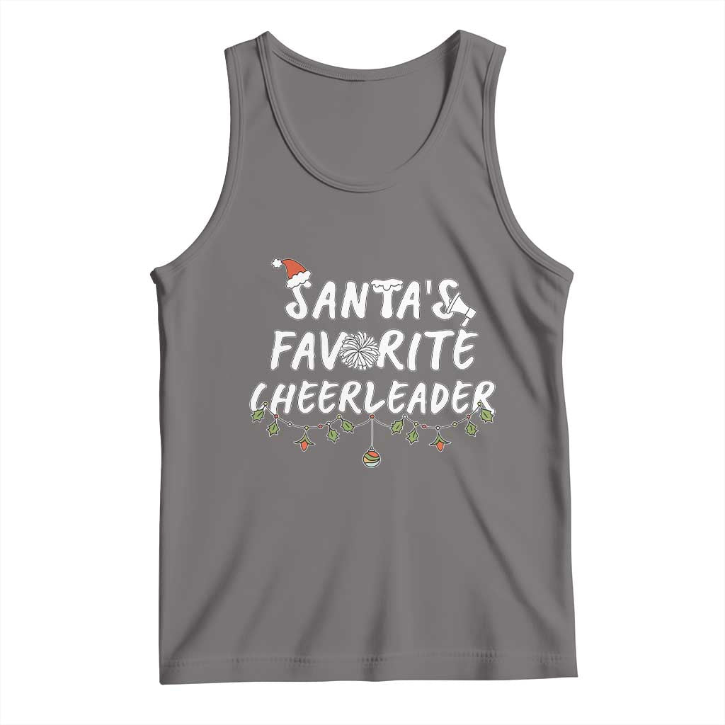 Santa Favorite Cheerleader Tank Top Christmas Cheerleading Gift - Wonder Print Shop