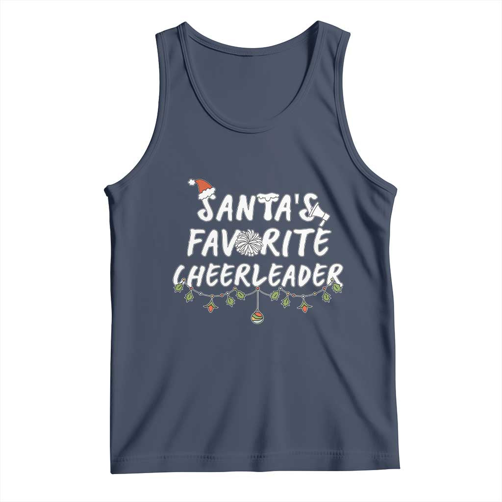 Santa Favorite Cheerleader Tank Top Christmas Cheerleading Gift - Wonder Print Shop