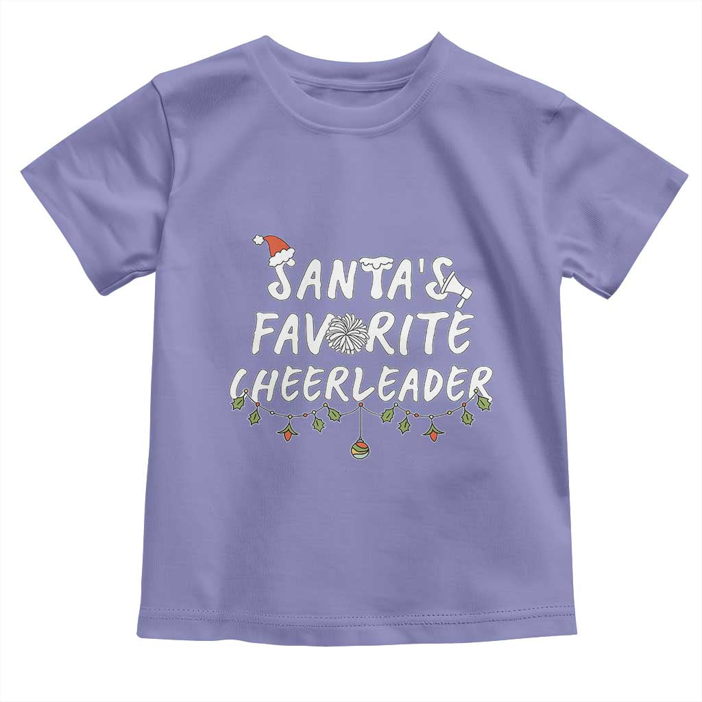 Santa Favorite Cheerleader Toddler T Shirt Christmas Cheerleading Gift - Wonder Print Shop