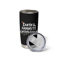 Santa Favorite Cheerleader Tumbler Cup Christmas Cheerleading Gift - Wonder Print Shop
