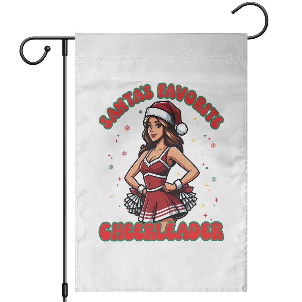 Santa Favorite Cheerleader Garden Flag Funny Christmas Cheer Gift - Wonder Print Shop