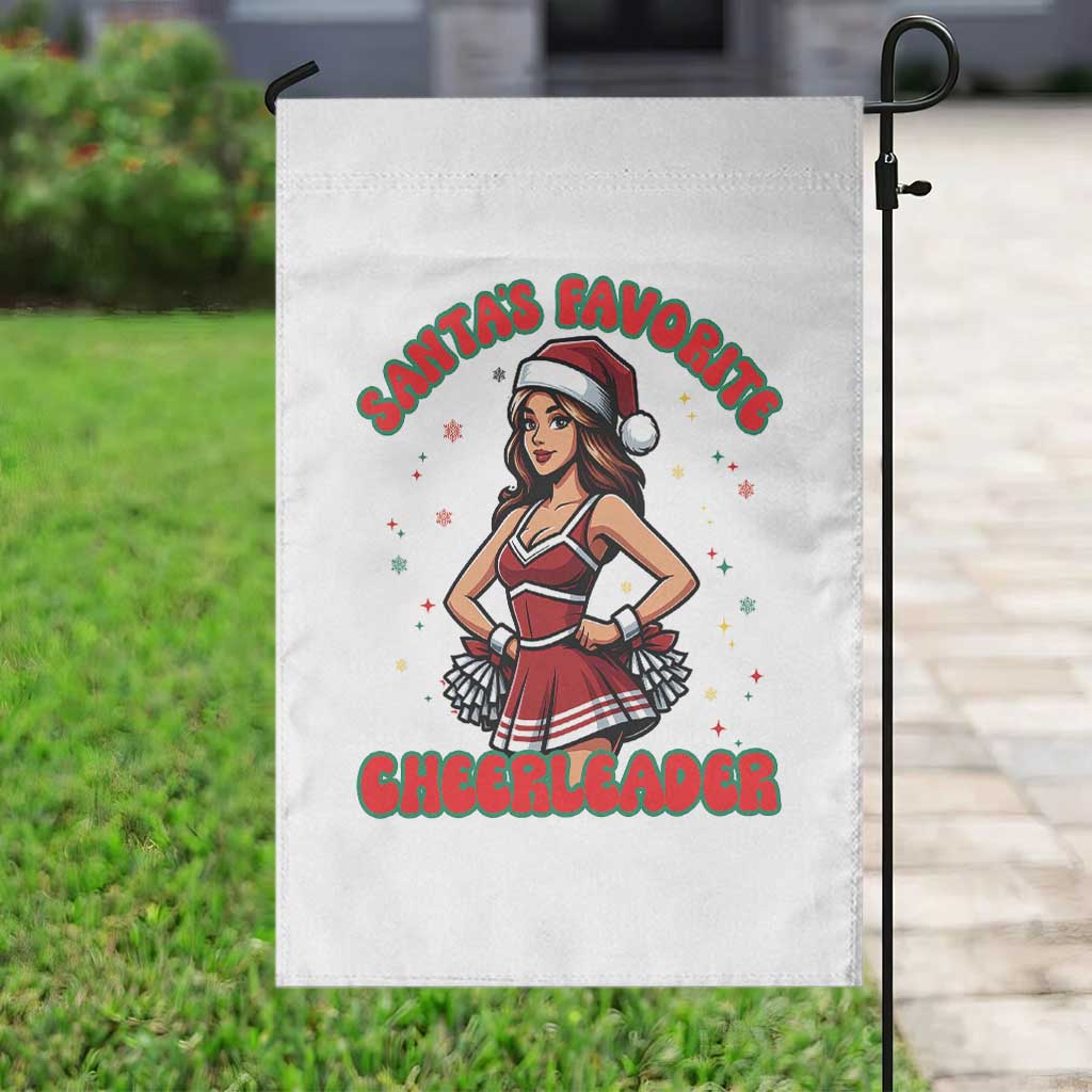 Santa Favorite Cheerleader Garden Flag Funny Christmas Cheer Gift - Wonder Print Shop