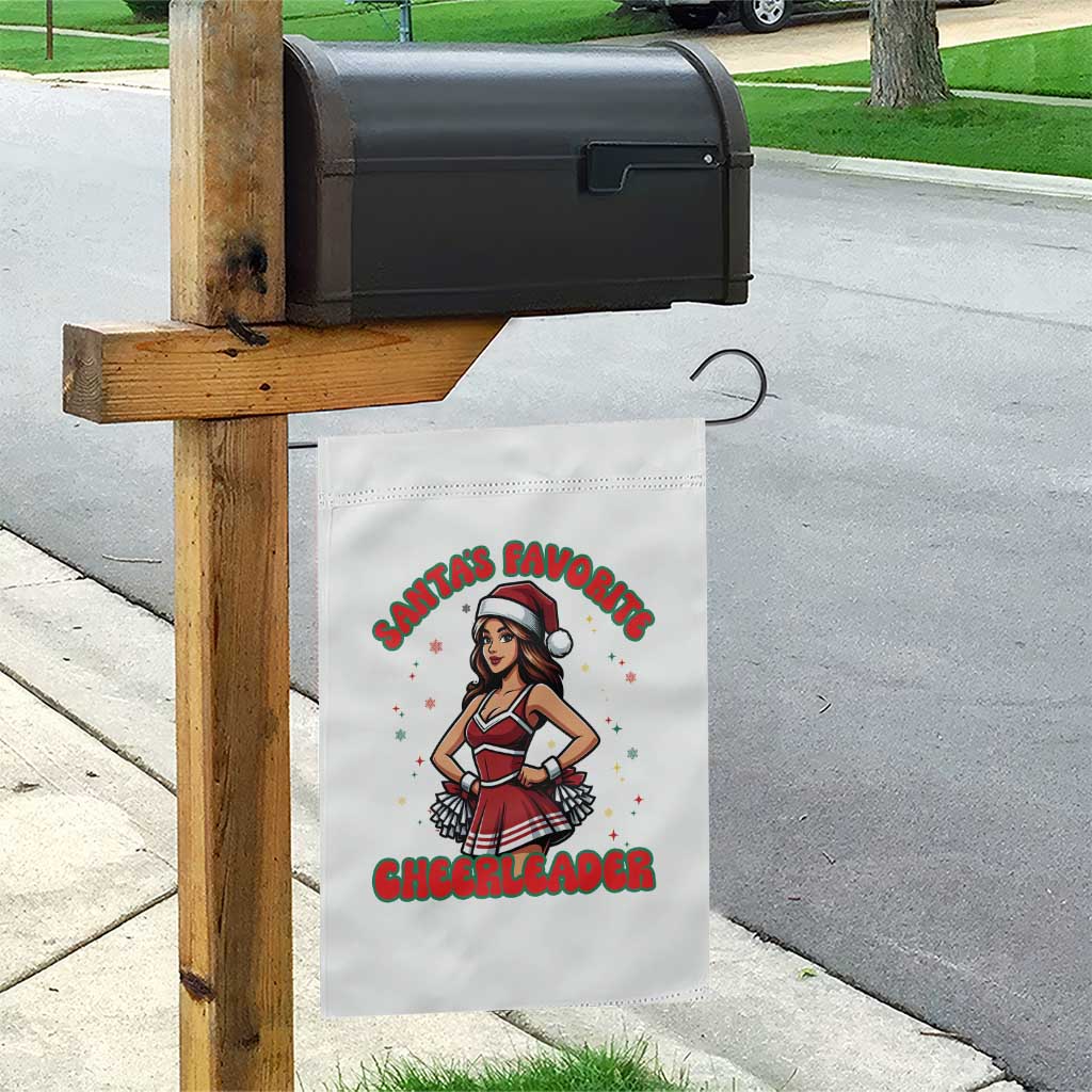 Santa Favorite Cheerleader Garden Flag Funny Christmas Cheer Gift - Wonder Print Shop