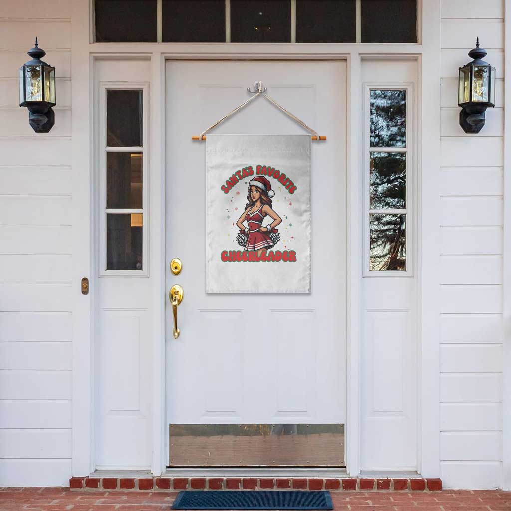 Santa Favorite Cheerleader Garden Flag Funny Christmas Cheer Gift - Wonder Print Shop
