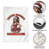 Santa Favorite Cheerleader Garden Flag Funny Christmas Cheer Gift - Wonder Print Shop