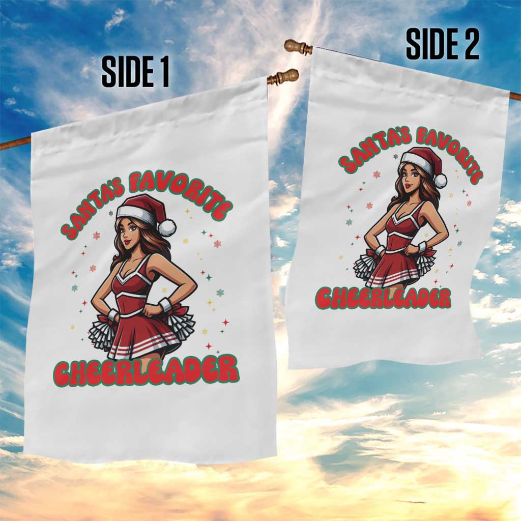 Santa Favorite Cheerleader Garden Flag Funny Christmas Cheer Gift - Wonder Print Shop