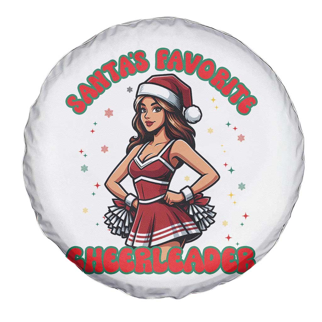 Santa Favorite Cheerleader Spare Tire Cover Funny Christmas Cheer Gift - Wonder Print Shop