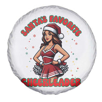 Santa Favorite Cheerleader Spare Tire Cover Funny Christmas Cheer Gift - Wonder Print Shop