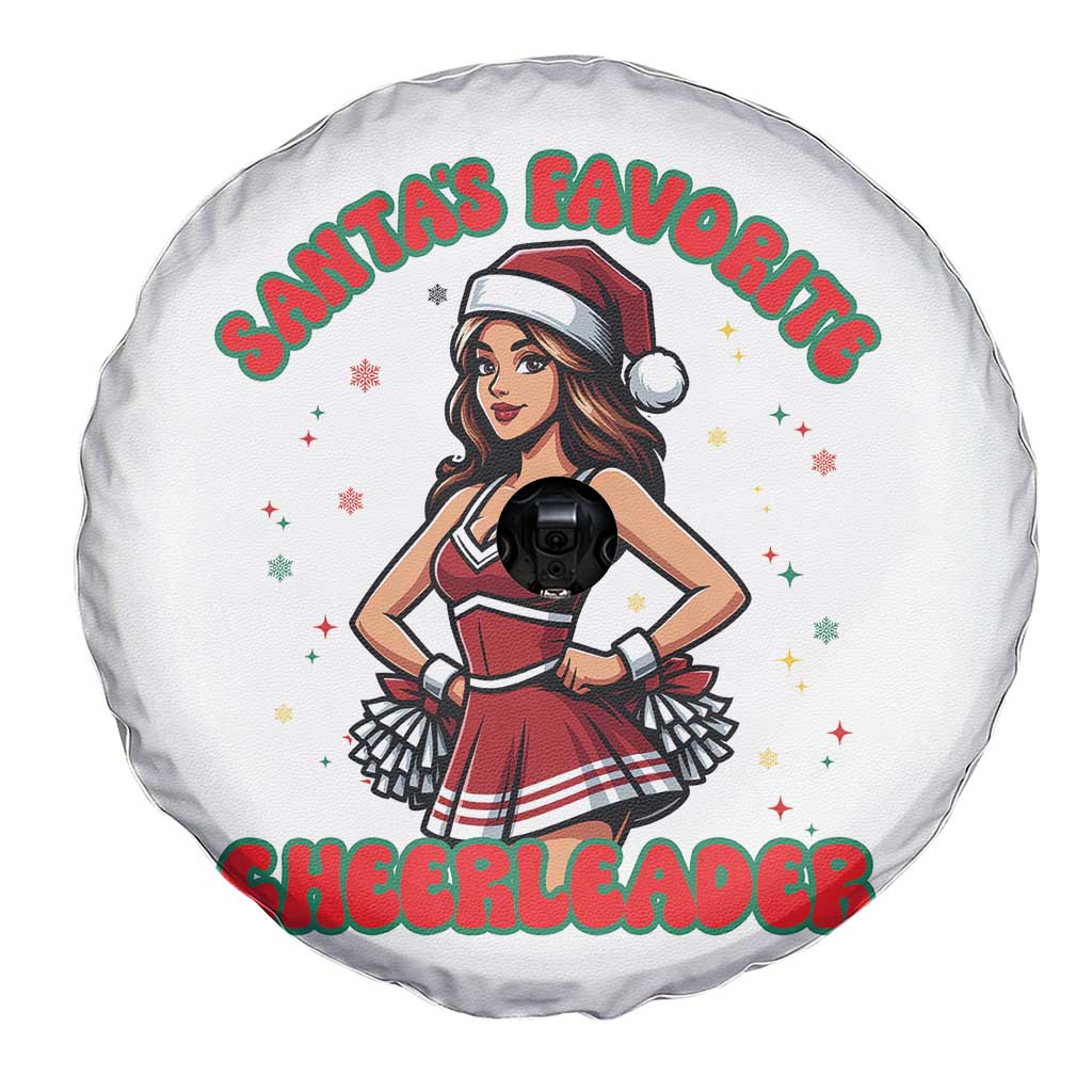Santa Favorite Cheerleader Spare Tire Cover Funny Christmas Cheer Gift - Wonder Print Shop