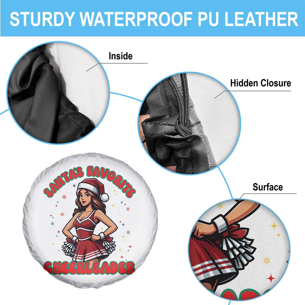 Santa Favorite Cheerleader Spare Tire Cover Funny Christmas Cheer Gift - Wonder Print Shop