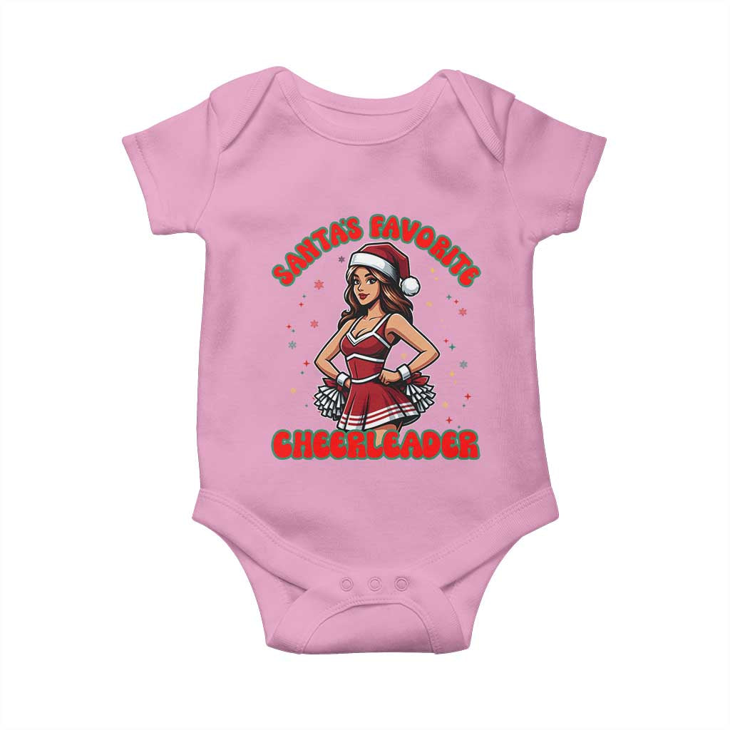 Santa Favorite Cheerleader Baby Onesie Funny Christmas Cheer Gift - Wonder Print Shop