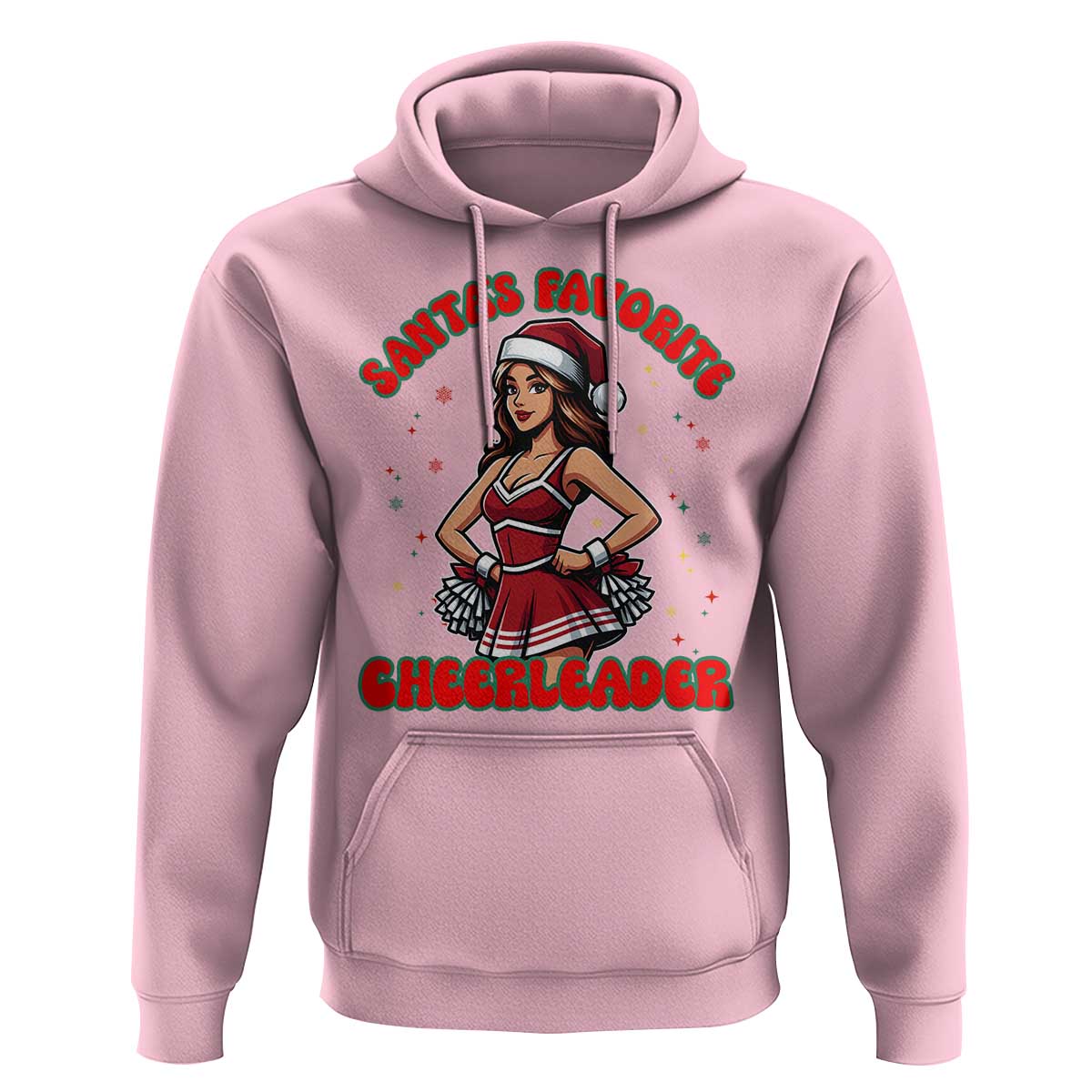 Santa Favorite Cheerleader Hoodie Funny Christmas Cheer Gift - Wonder Print Shop