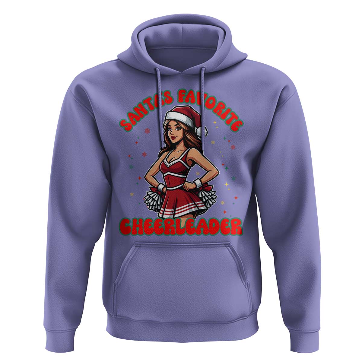 Santa Favorite Cheerleader Hoodie Funny Christmas Cheer Gift - Wonder Print Shop
