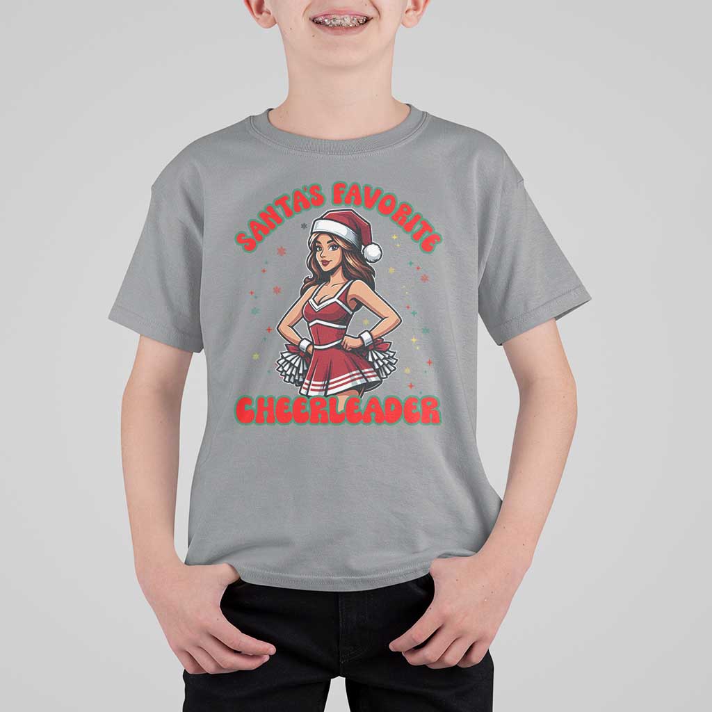 Santa Favorite Cheerleader T Shirt For Kid Funny Christmas Cheer Gift - Wonder Print Shop