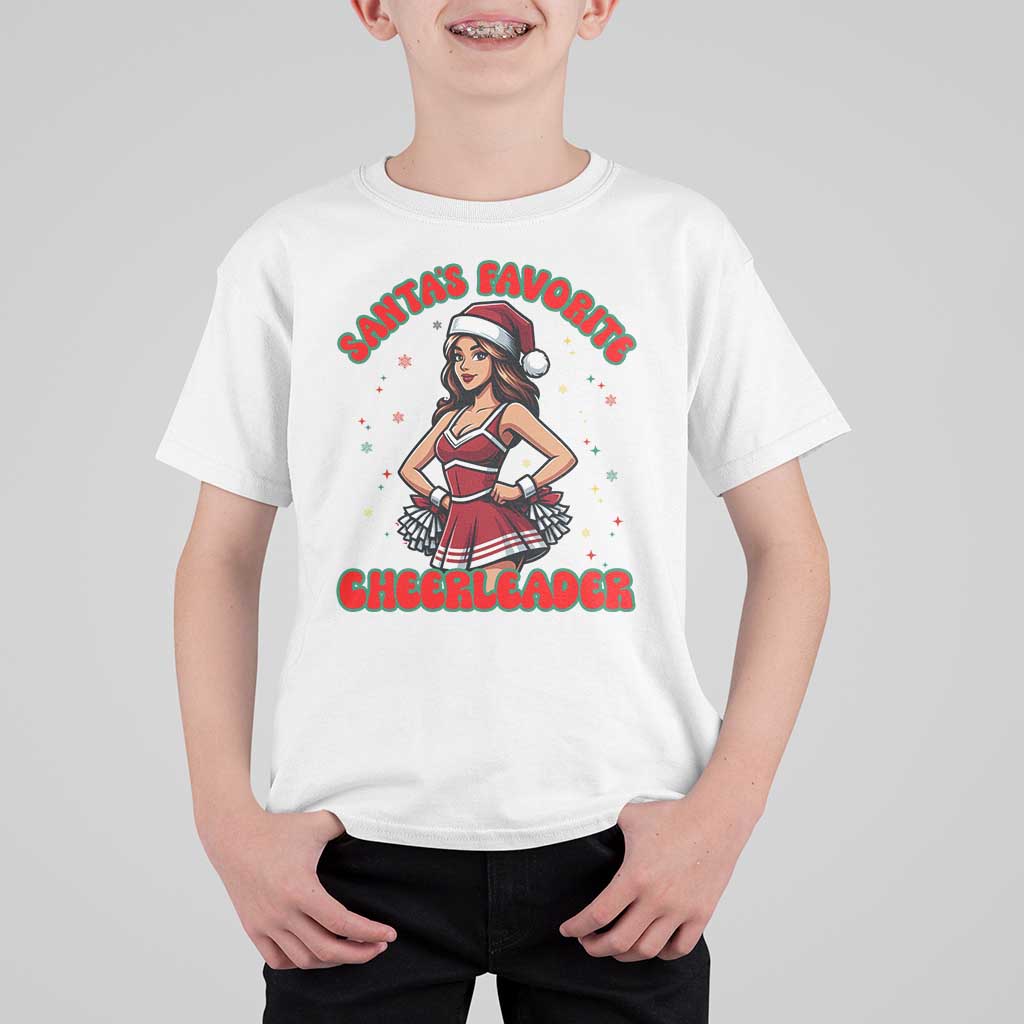 Santa Favorite Cheerleader T Shirt For Kid Funny Christmas Cheer Gift - Wonder Print Shop