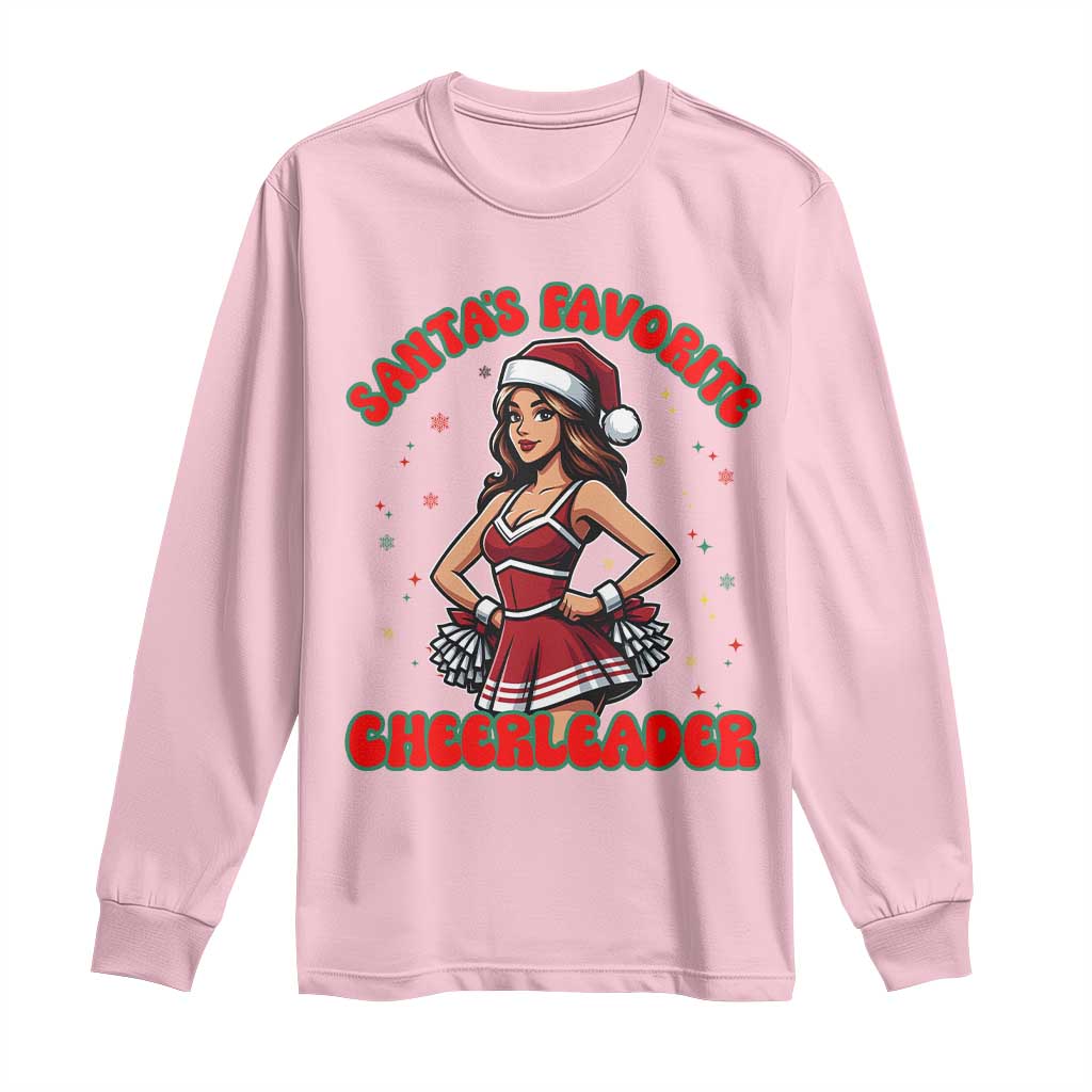 Santa Favorite Cheerleader Long Sleeve Shirt Funny Christmas Cheer Gift - Wonder Print Shop
