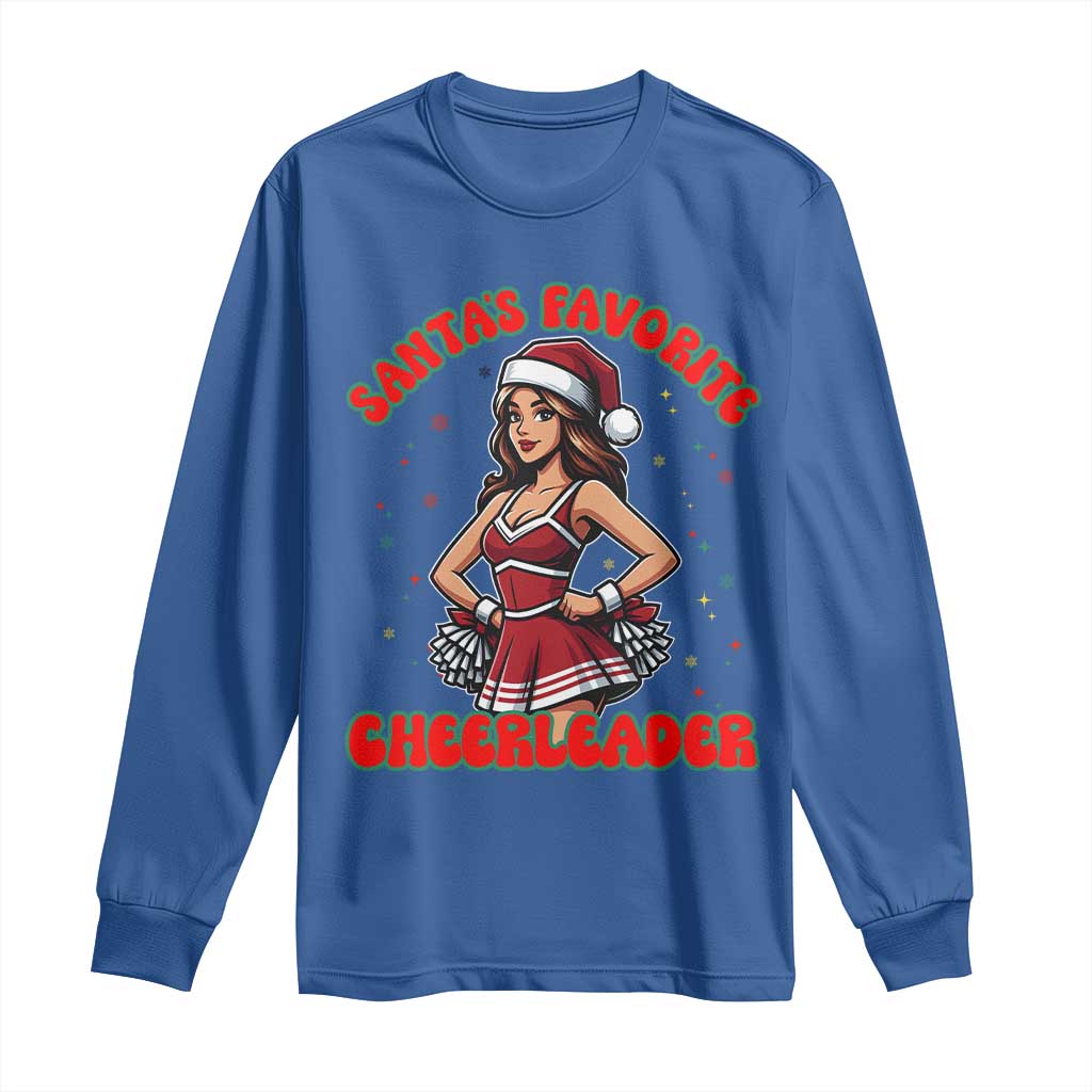 Santa Favorite Cheerleader Long Sleeve Shirt Funny Christmas Cheer Gift - Wonder Print Shop