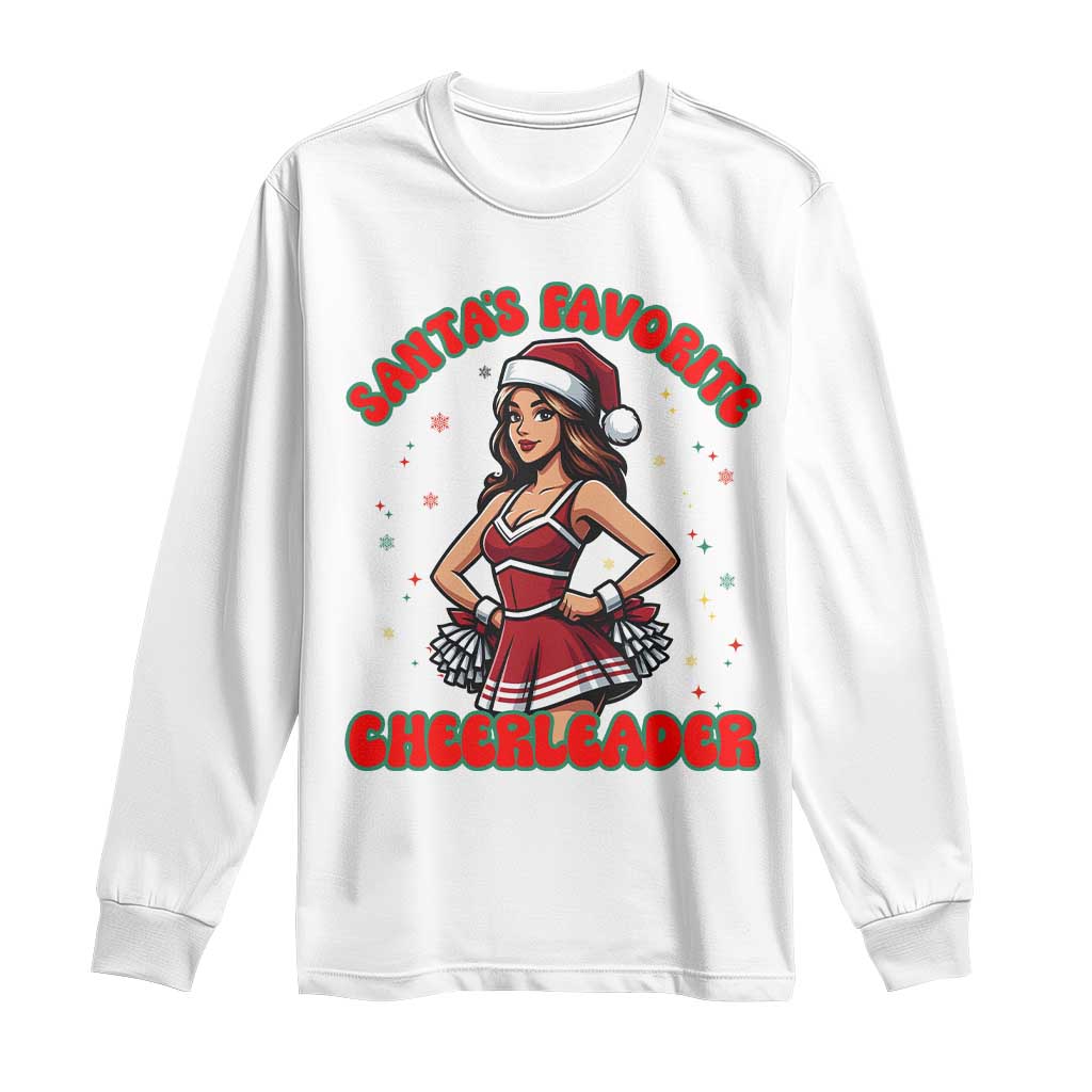 Santa Favorite Cheerleader Long Sleeve Shirt Funny Christmas Cheer Gift - Wonder Print Shop