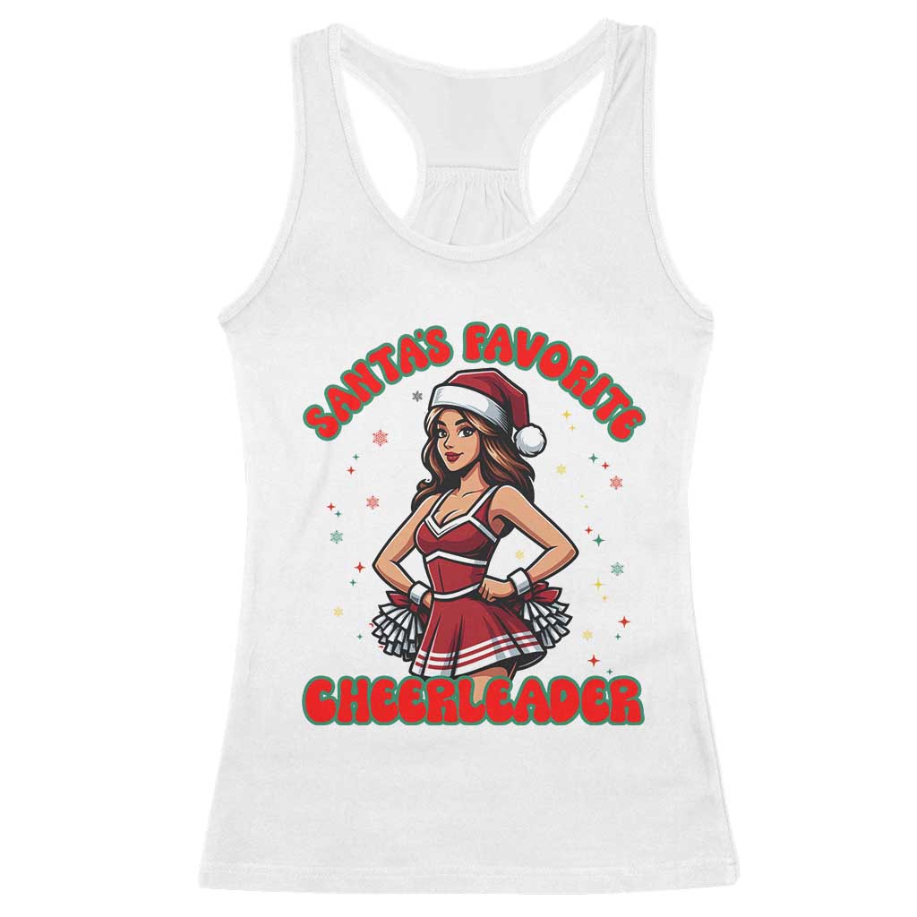 Santa Favorite Cheerleader Racerback Tank Top Funny Christmas Cheer Gift - Wonder Print Shop