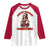 Santa Favorite Cheerleader Raglan Shirt Funny Christmas Cheer Gift - Wonder Print Shop