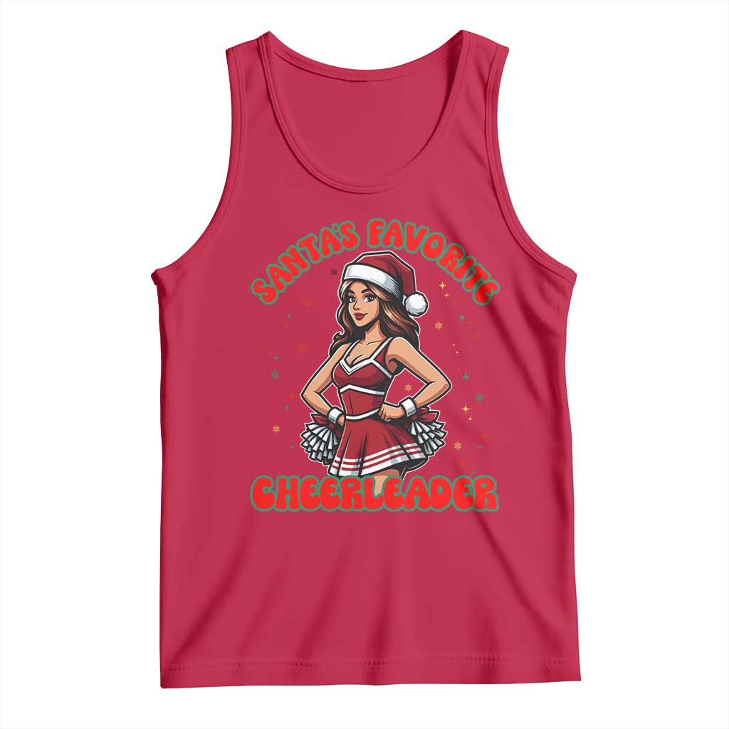 Santa Favorite Cheerleader Tank Top Funny Christmas Cheer Gift - Wonder Print Shop