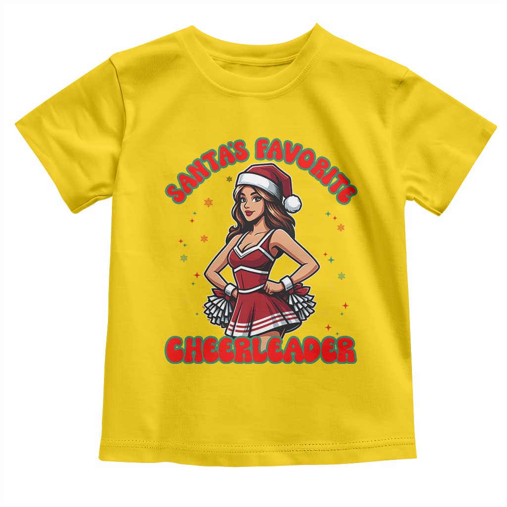 Santa Favorite Cheerleader Toddler T Shirt Funny Christmas Cheer Gift - Wonder Print Shop