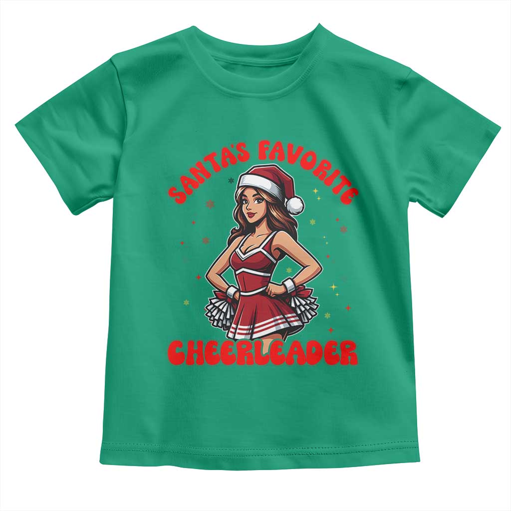 Santa Favorite Cheerleader Toddler T Shirt Funny Christmas Cheer Gift - Wonder Print Shop