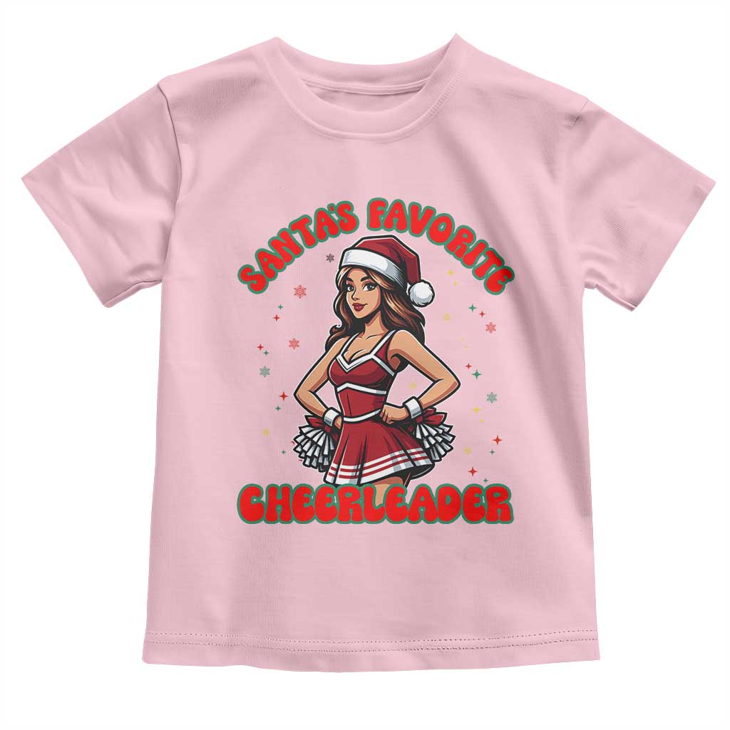 Santa Favorite Cheerleader Toddler T Shirt Funny Christmas Cheer Gift - Wonder Print Shop