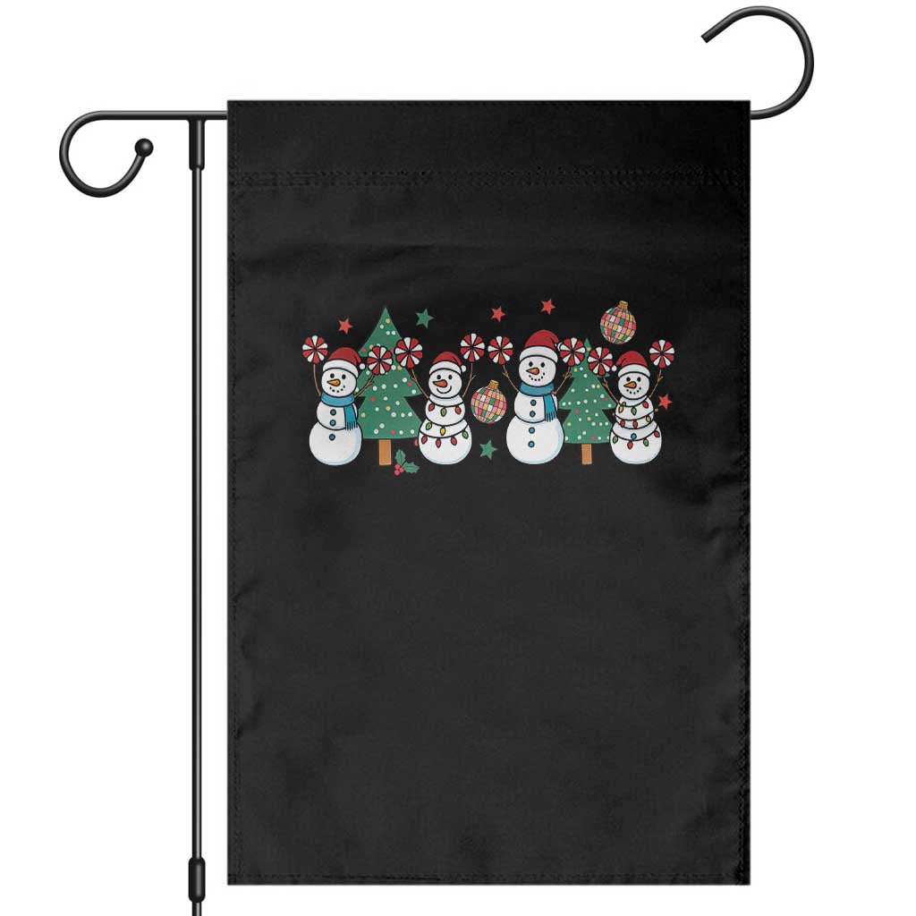 Funny Christmas Cheer Gift Garden Flag Santa Snowman Cheerleaders - Wonder Print Shop