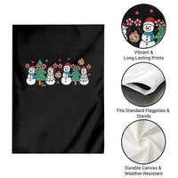 Funny Christmas Cheer Gift Garden Flag Santa Snowman Cheerleaders - Wonder Print Shop