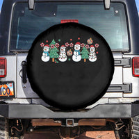 Funny Christmas Cheer Gift Spare Tire Cover Santa Snowman Cheerleaders - Wonder Print Shop