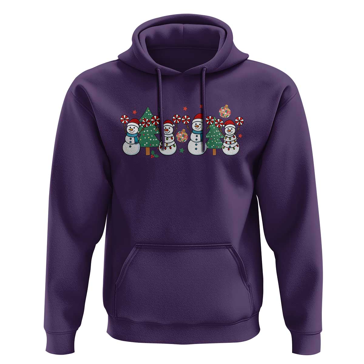 Funny Christmas Cheer Gift Hoodie Santa Snowman Cheerleaders - Wonder Print Shop