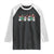 Funny Christmas Cheer Gift Raglan Shirt Santa Snowman Cheerleaders - Wonder Print Shop