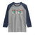 Funny Christmas Cheer Gift Raglan Shirt Santa Snowman Cheerleaders - Wonder Print Shop
