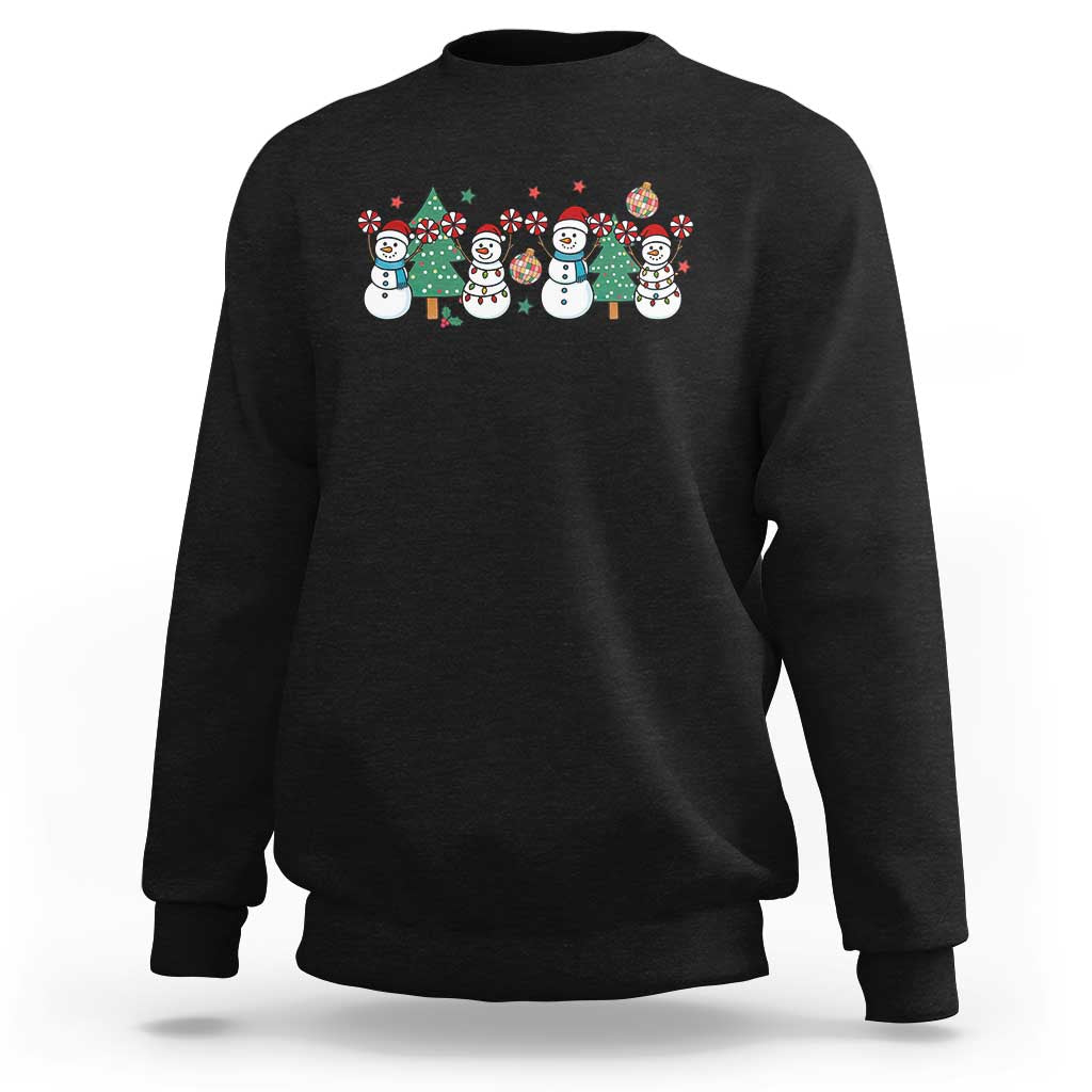Funny Christmas Cheer Gift Sweatshirt Santa Snowman Cheerleaders - Wonder Print Shop
