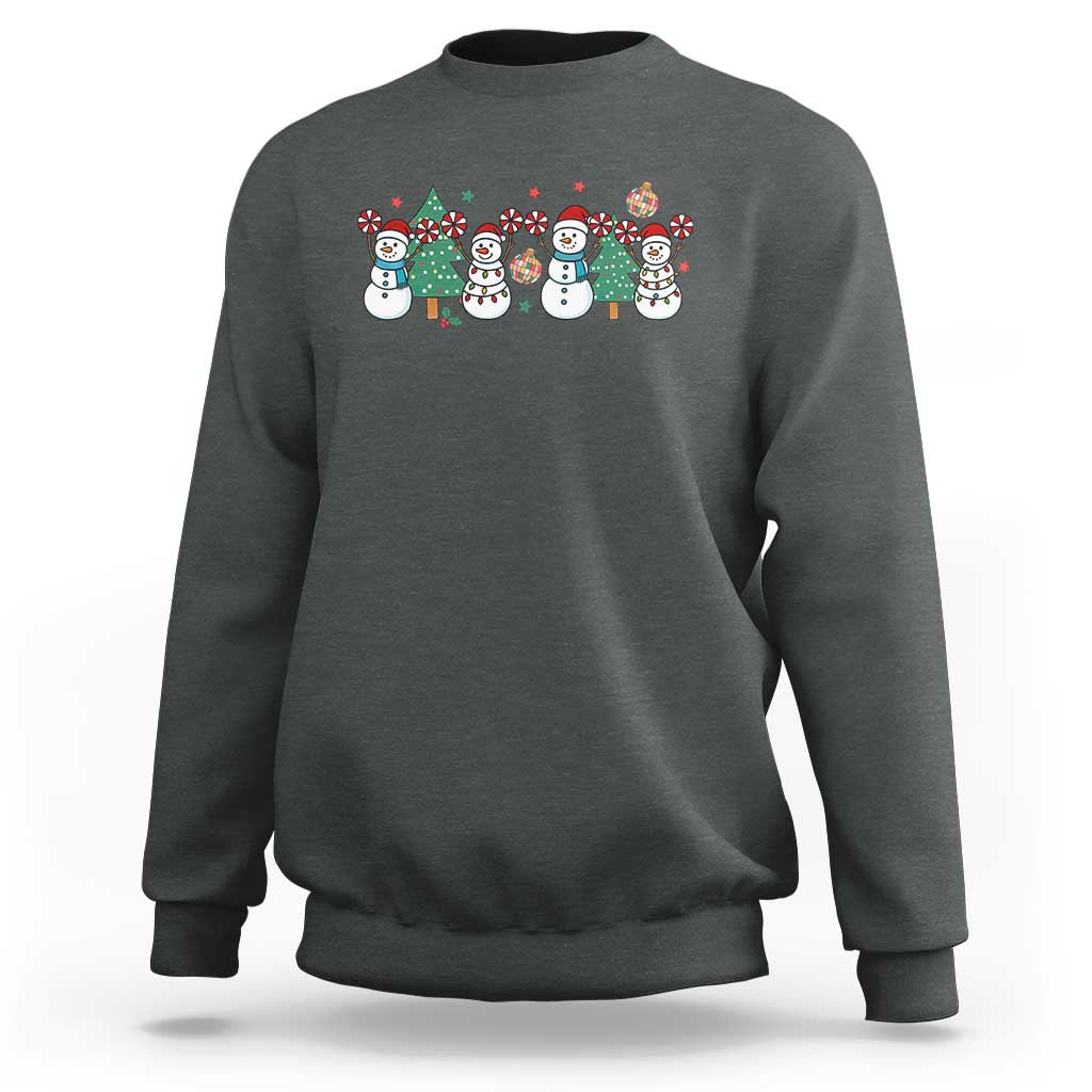 Funny Christmas Cheer Gift Sweatshirt Santa Snowman Cheerleaders - Wonder Print Shop