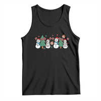 Funny Christmas Cheer Gift Tank Top Santa Snowman Cheerleaders - Wonder Print Shop
