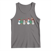 Funny Christmas Cheer Gift Tank Top Santa Snowman Cheerleaders - Wonder Print Shop