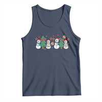 Funny Christmas Cheer Gift Tank Top Santa Snowman Cheerleaders - Wonder Print Shop