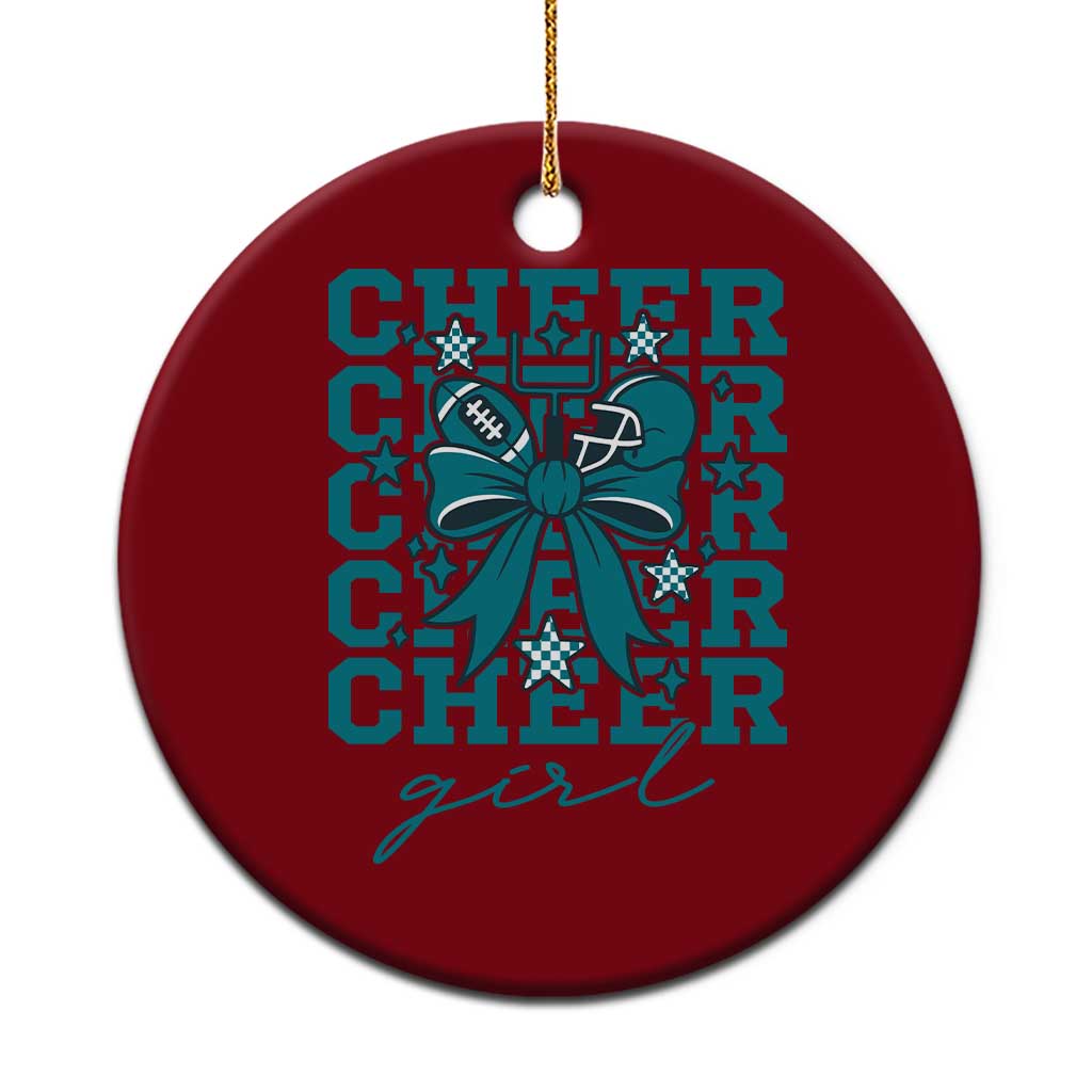 Cheer Girl Football Team Spirit Ceramic Ornament Cheerleading Gift - Wonder Print Shop