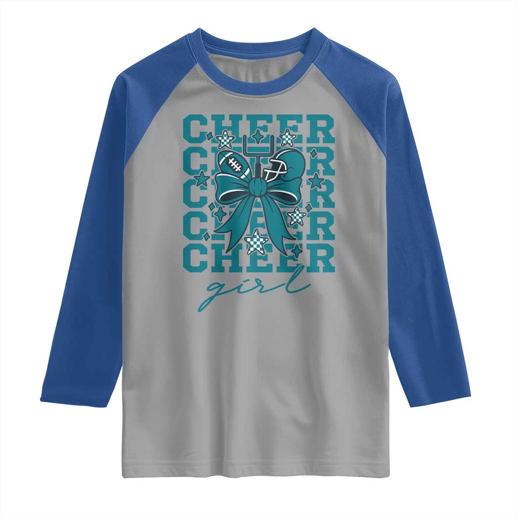 Cheer Girl Football Team Spirit Raglan Shirt Cheerleading Gift - Wonder Print Shop