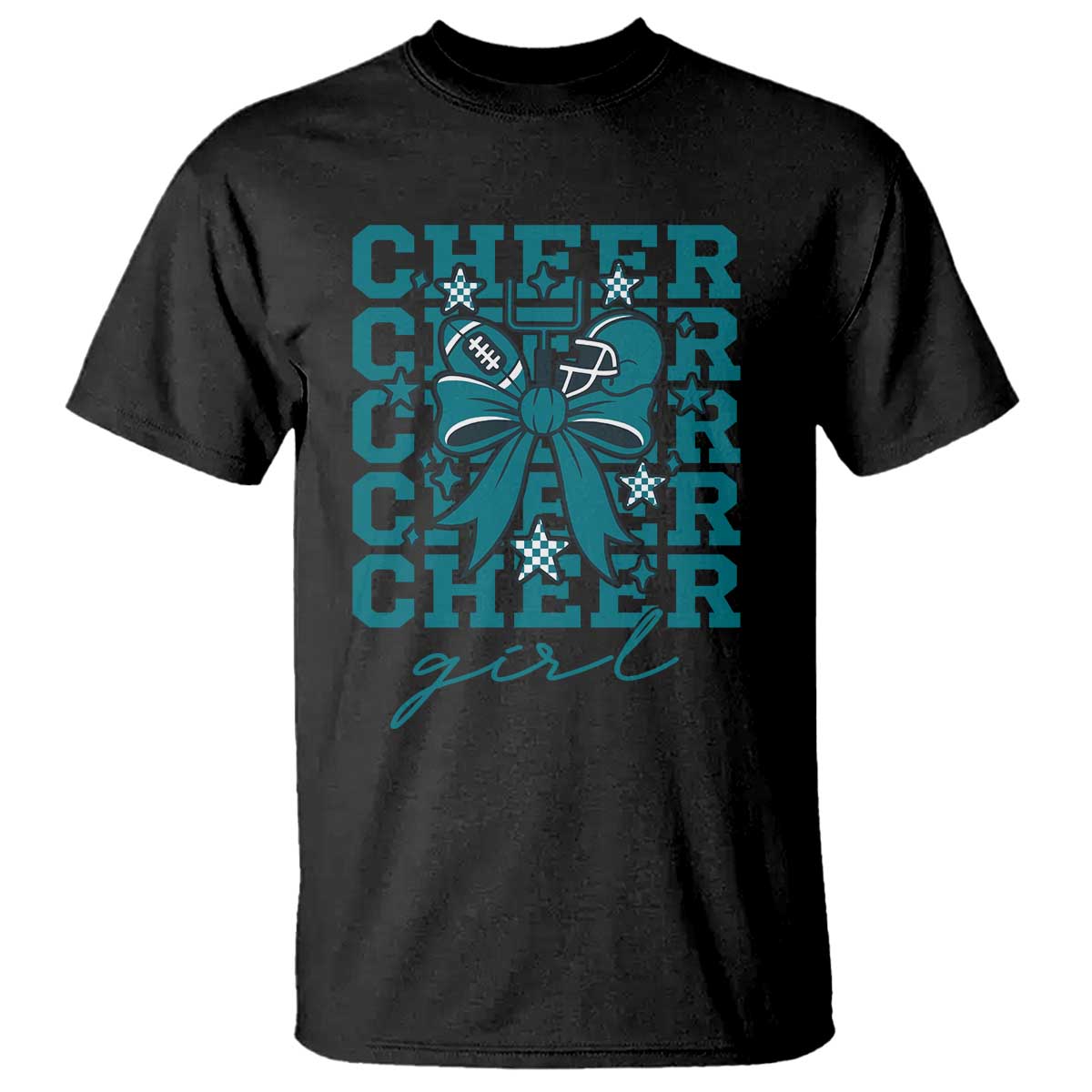 Cheer Girl Football Team Spirit T Shirt Cheerleading Gift - Wonder Print Shop