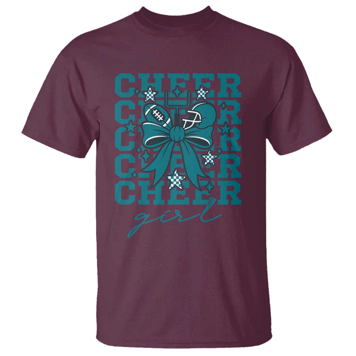 Cheer Girl Football Team Spirit T Shirt Cheerleading Gift - Wonder Print Shop