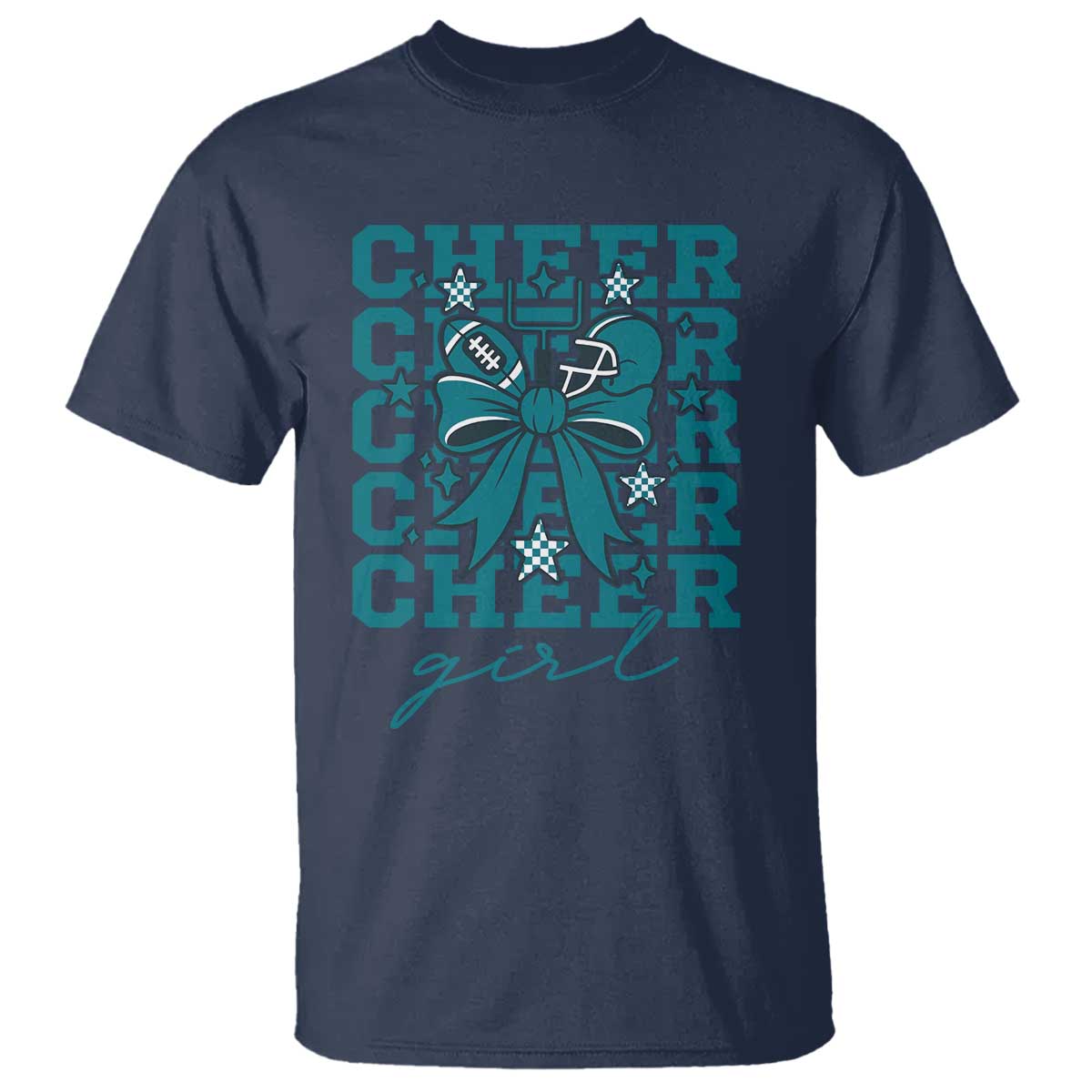 Cheer Girl Football Team Spirit T Shirt Cheerleading Gift - Wonder Print Shop