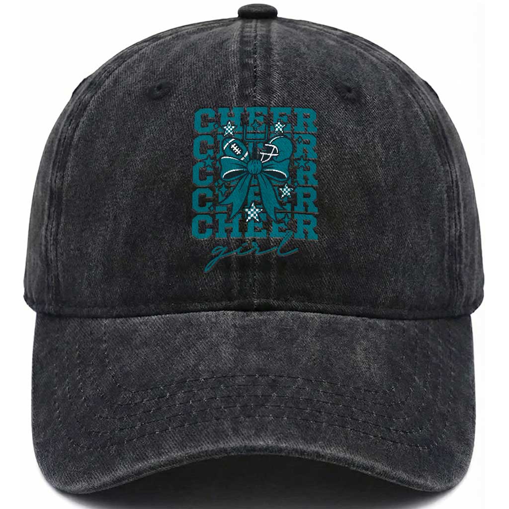 Cheer Girl Football Team Spirit Washed Cotton Baseball Cap Cheerleading Gift